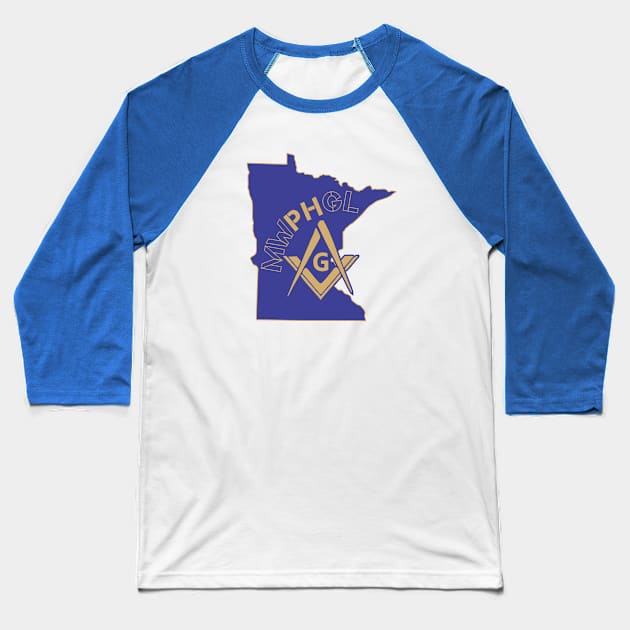 MWPHGLMN - Blue & Gold Baseball T-Shirt by Brova1986